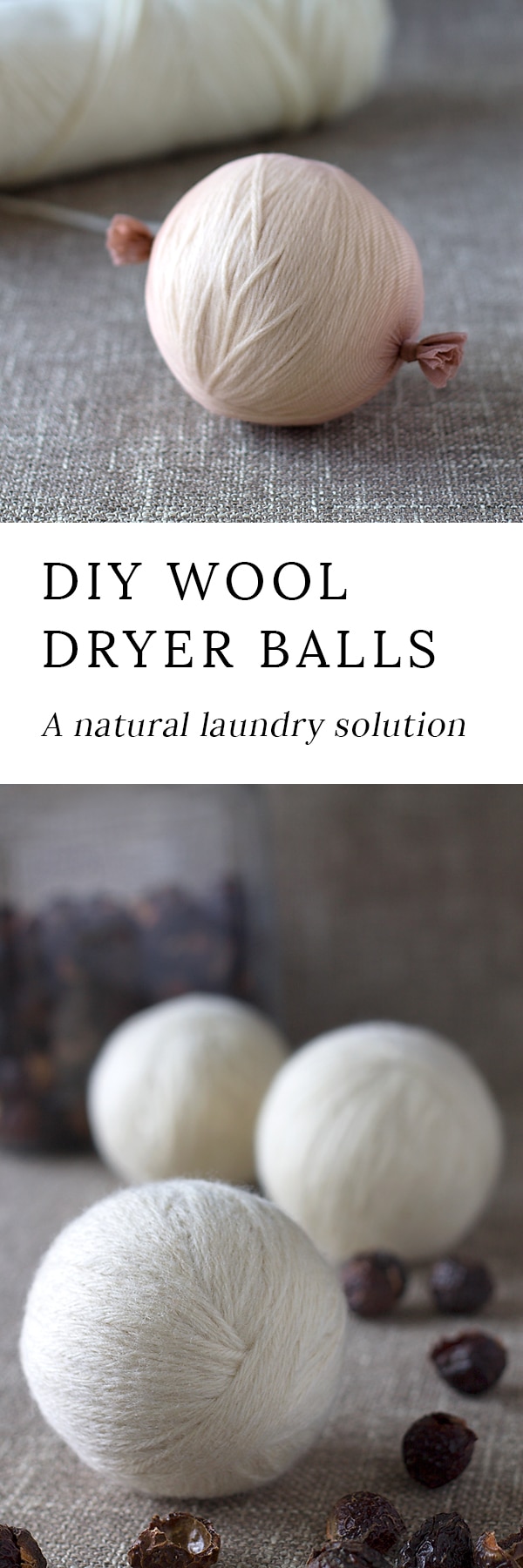 Discover money saving natural laundry tips and tricks and learn how to make wool dryer balls to soften clothes and speed drying time, naturally.