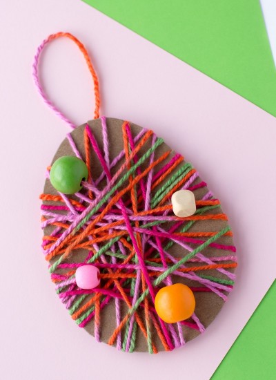 Yarn Wrapped Easter Egg Craft