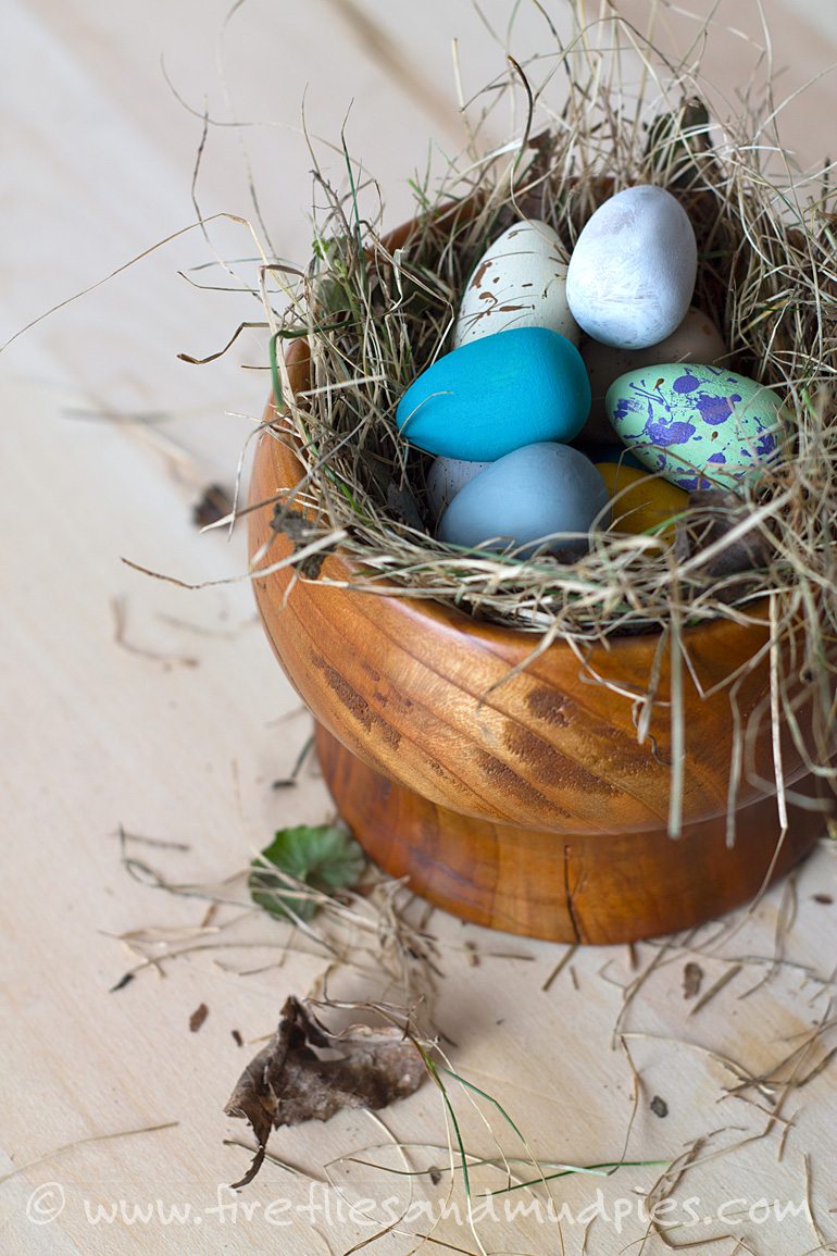 Bowl of Wooden Eggs | Fireflies and Mud Pies