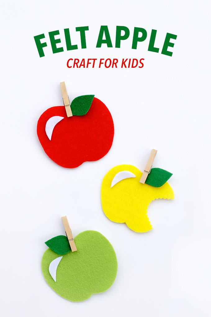 Felt Apple Craft for Kids