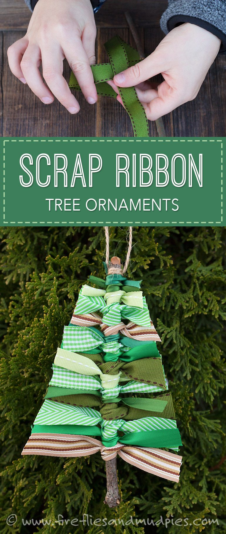 Scrap Ribbon Tree Ornaments | Fireflies and Mud Pies