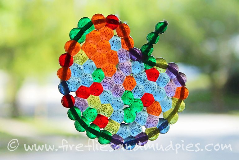 Fused Bead Apples | Fireflies and Mud Pies