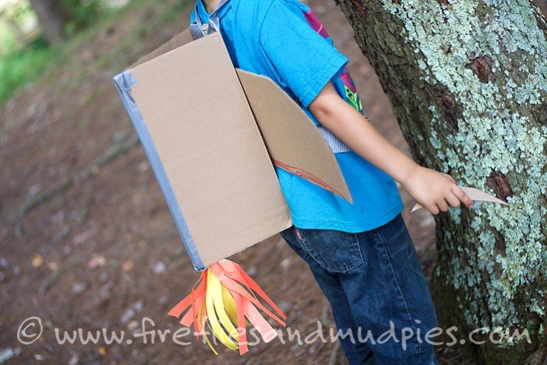 Simple DIY Cardboard Jetpacks Fireflies and Mud Pies