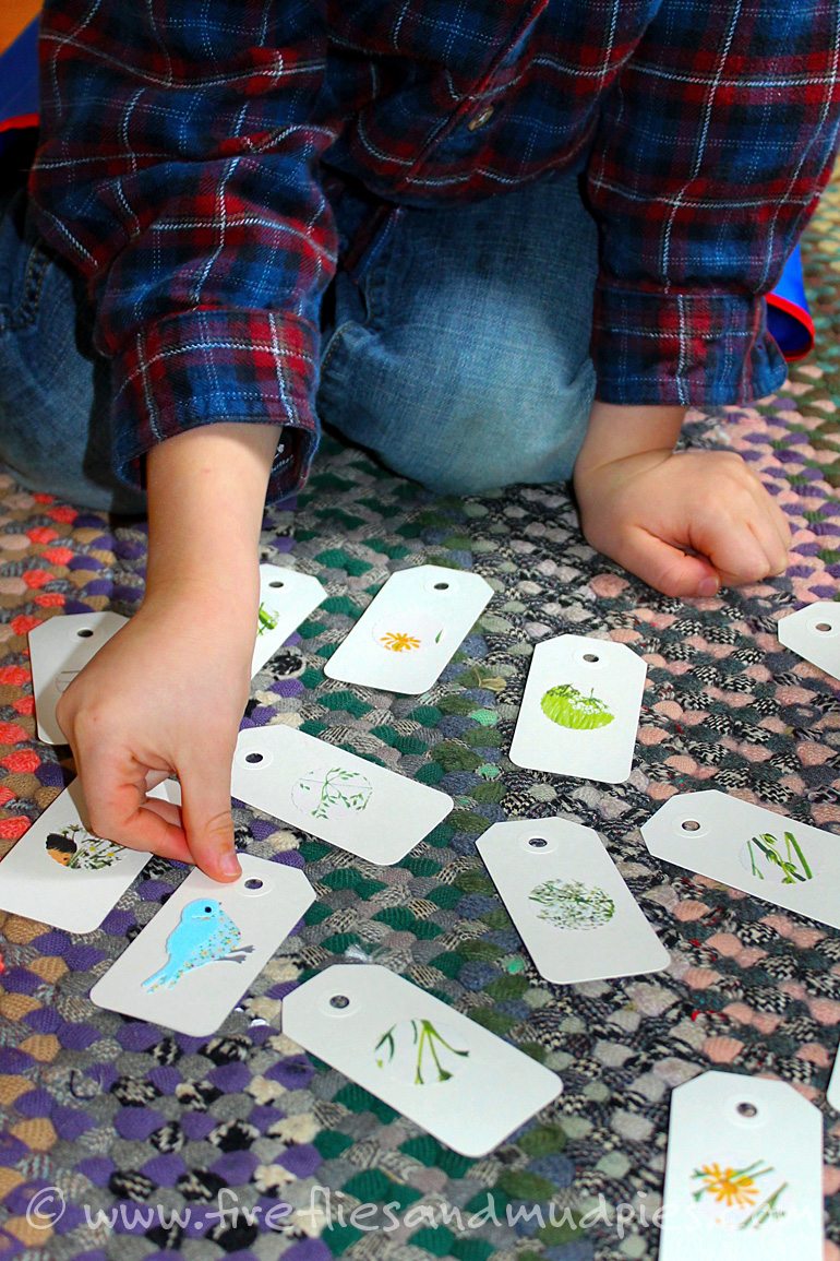 Handmade Spring Memory Game for Kids | Fireflies and Mud Pies