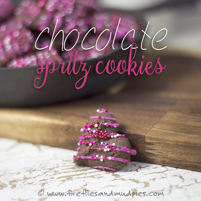 Chocolate Spritz Cookies | Fireflies and Mud Pies