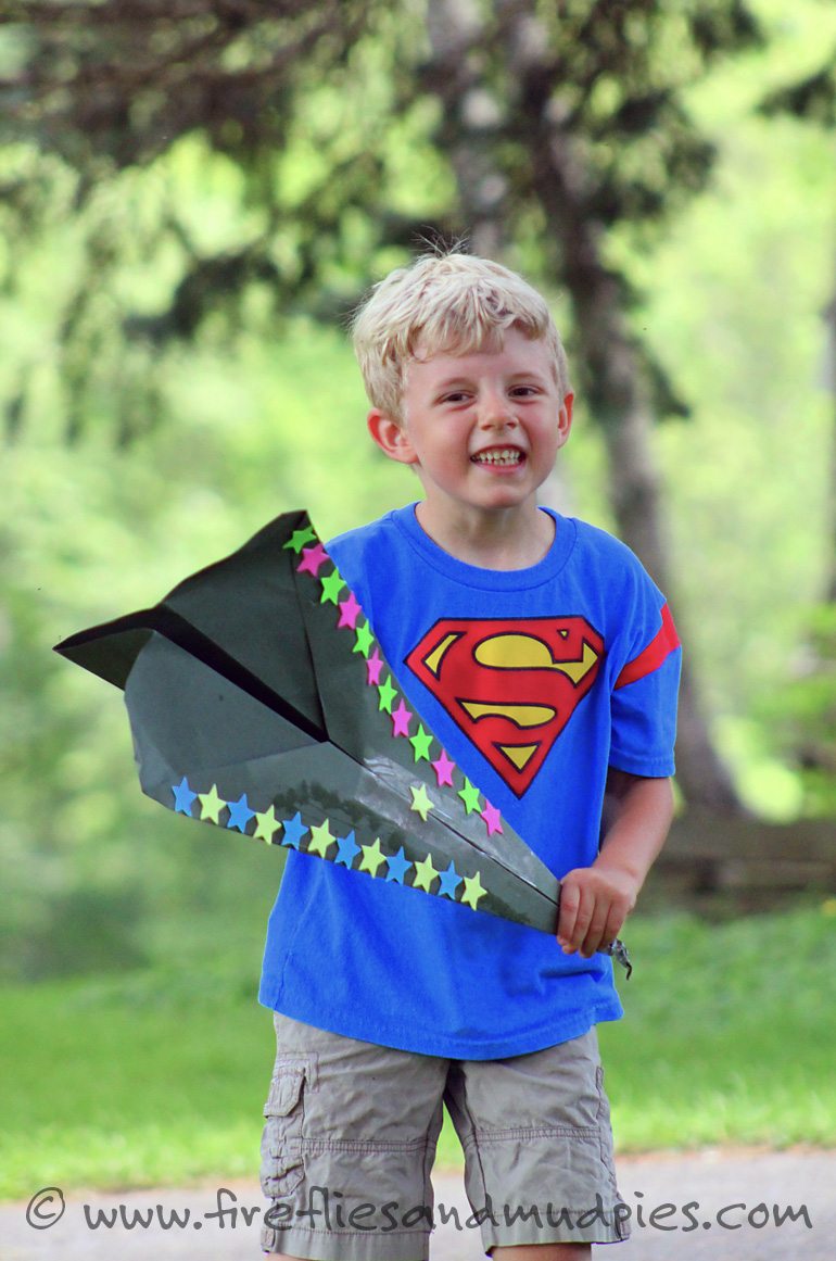 Summer Craft for Kids—GIANT paper airplanes! | Fireflies and Mud Pies